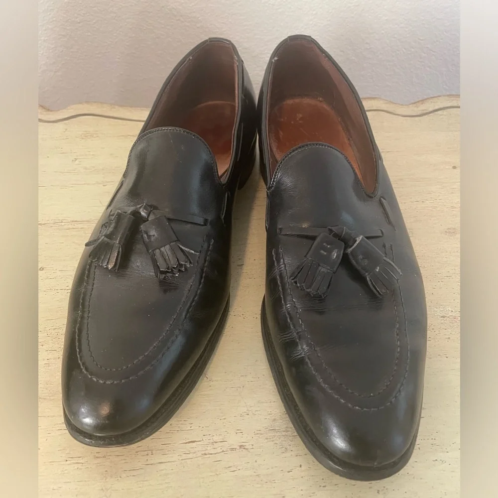 Allen Edmonds Made in USA Grayson Tasseled Leather Loafer in Black 13 B‎ $425